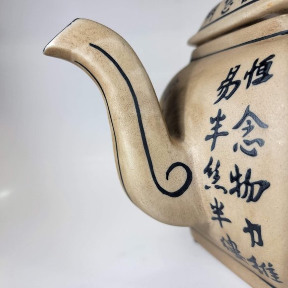 Decorative Teapot Chinese Writing Calligraphy Home Decor - Picture 3 of 8
